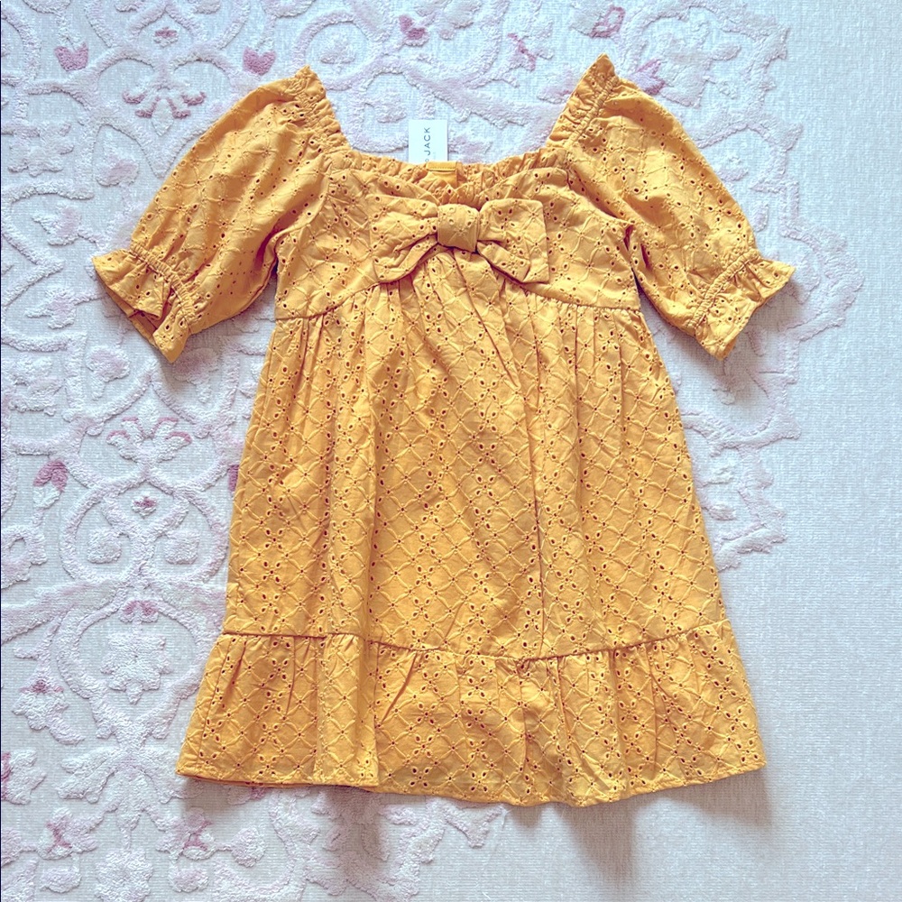 NWT - Yellow Eyelet Kids Dress